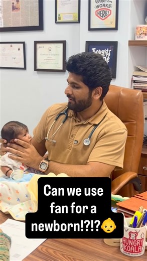 DrSayed Mujahid Husain on Instagram: "Many parents tend to overwrap newborn babies. Because of this, babies may become cranky, restless, and have excessive sweating. Since newborns cannot express discomfort, this often goes unnoticed. Using monkey caps and double or triple wrapping can easily lead to overheating. Wrapping should always depend on the surrounding temperature. If it is cold, two to three layers may be required. If it is warm, two thin layers are more than enough. Using a fan is abs