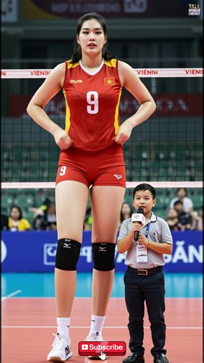 Tallest Vietnamese Female Volleyball Player’s Match Fatigue 😮 - #sport #volleyball #tallwoman ✅