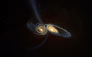 两个旋涡星系合并成一个椭圆星系的模拟 基本平面(FP)倾斜度 气体