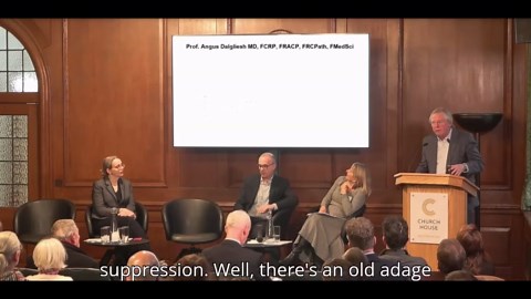 Prof. Angus Dalgleish, MD, FCRP, FRCPath, FMedSci, and Professor Emeritus at St George's University in London, spoke on how T cell suppression happens with the mRNA boosters and causes havoc in the body. #mRNA #covid | NZDSOS - NZ Doctors Speaking Out With Science