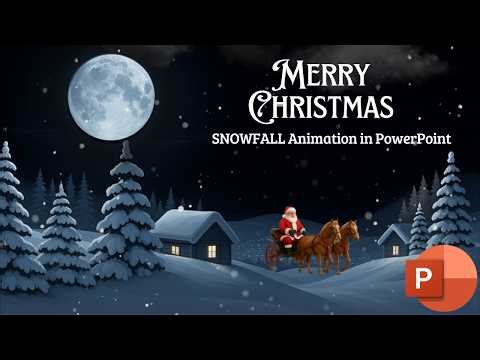 PowerPoint Animation Tutorial - Realistic Snowfall Effect | Easy Winter Animation