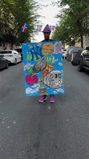 New York city inspired urban painting by artist Paul Sanchez