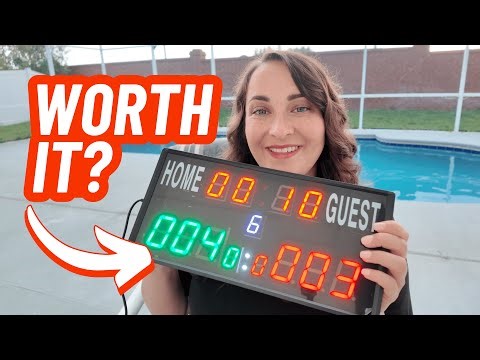 Samshow LED Scoreboard Review | Digital Score Keeper, Remote, Timer, 12/24h Clock, Bright & Portable