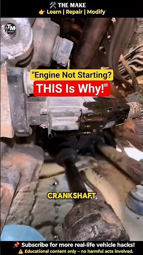 Crankshaft Position Sensor Replace | Engine Won’t Start? Fix It Fast! 🔧 #Shorts #diy