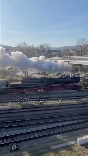 EFZ 52 7596 German steam locomotive built in 1944 spotted in Tübingen *Part 1* #br52 #dampflok