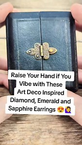 3.7K views · 3.5K reactions | These Art Deco style earrings are made in platinum with each earring containing 1 old mine cut and 38 single cut diamonds (1.50ctw apx), 2 cabochon kite shaped sapphires, and 11 calibre cut emeralds – sku: 150-04206 . . . #artdeco #vintageinspired #dangleearrings #bridaljewelry | Levy's Fine Jewelry | Facebook