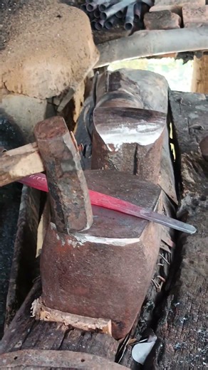 stamp installation process #blacksmith #usa #anvil