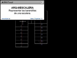 ARKITool: ARQ-Mescalera, barandillas de escalera en AutoCAD, BricsCAD y ZWCAD