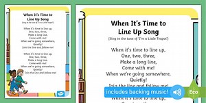 When It's Time to Line Up Song