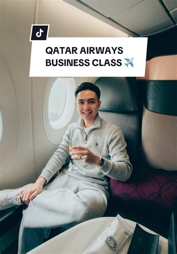 My First Time Flying Qatar Airways Business Class ✈️ @Visit Qatar @Qatar Airways TikTok flew me to Qatar in business class for the first time, and it completely changed how I think about long flights. Incredible service, thoughtful details, and amazing food. Is this the move for long flights? #qatar #visitqatar #websummitqatar #qatarairways #ad
