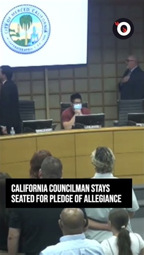 California councilman stays seated during Pledge of Allegiance