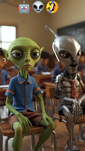 Alien or Robot ka exam 👽🤖🧾😱 kon pass huva 🧾👽🤖🤣