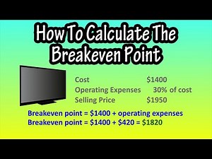 How To Calculate (Determine) Breakeven Point Explained - Formula For Breakeven Point