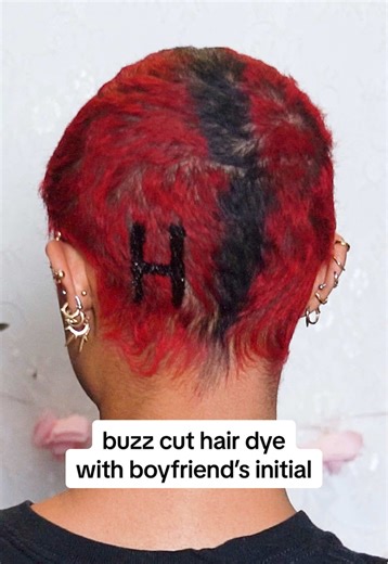 Buzz Cut Hair Dye Tutorial with Boyfriend's Initial