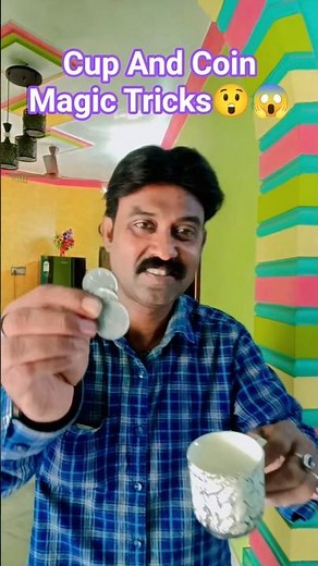 Cup And Coin Magic Tricks 😲😱 #shorts #viral #funny #comedy #magic