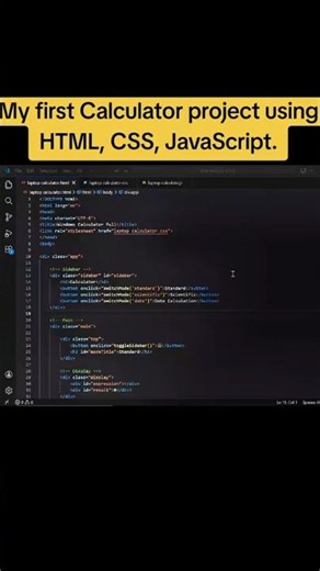 My first Calculator project using HTML, CSS, JavaScript.coding is fun.coding funny videos.#coder
