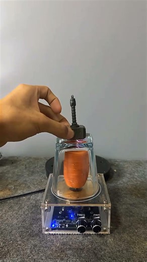 Electric Current Pass Through Carrot, Glass & Metal — Light Bulb Glows! ⚡🥕💡 #sciencexperiment #short