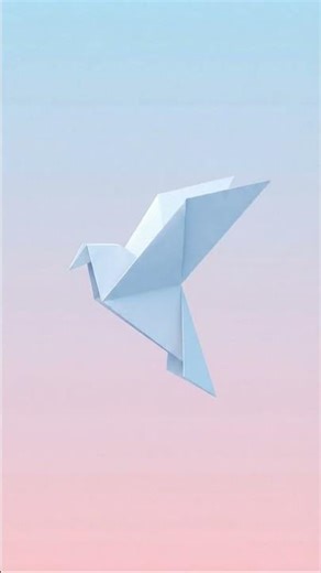 Watch this origami bird float & rock in the softest breeze 🕊️✨