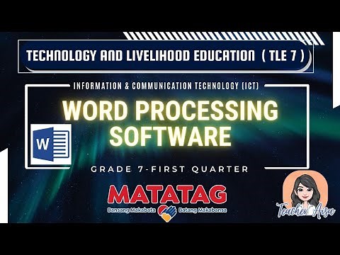 TLE 7- MATATAG CURRICULUM LESSON (1ST QTR)-WORD PROCESSING SOFTWARE