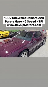 1992 Chevrolet Camaro Z28. Original Survivor with Low Miles. Ultra Rare Purple Haze! Tuned Port Injection with a 5 Speed. Rev Up Motors #revupmotors #camaroworldwide #Mecum #chevroletcamaro #MecumAuctions #z28 #camaroz28 #chevy #chevroletcamaro #thirdgencamaro #purplehaze #survivorcar #musclecar #musclecarsdaily | Rev Up Motors