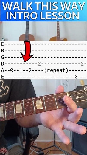 Walk This Way Main Riff - Aerosmith - Guitar Lesson #guitar #guitarlesson #guitartabs #aerosmith