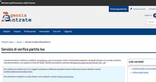 Controllo partita IVA: come fare la verifica sul sito dell’Agenzia delle Entrate