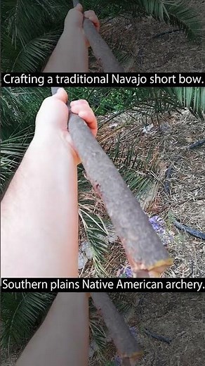 Crafting a traditional Navajo short bow by using Jacaranda tree wood.