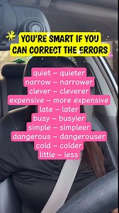 28K views · 251 reactions | Not all adjectives follow the same comparative pattern  #learnenglish #grammarpractice #teacherg #fblifestyle | Teacher G | Facebook