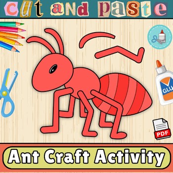 Ant Craft Template-Buil an Ant-Fun Paper Craft for Preschoolers-Cut & Glue Activ