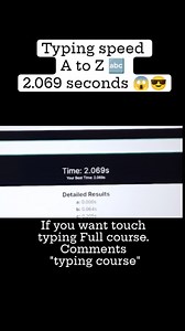 A to Z 🔤 in just 2.069 seconds Fastest Typing #reels #reelsinstagram #reelsvideo #typing #typingskills #typingspeed #computer #laptop #viral #trend #trendingreels #trendingnow #foryou #foryoupage #atoz | Fast Typing Learning