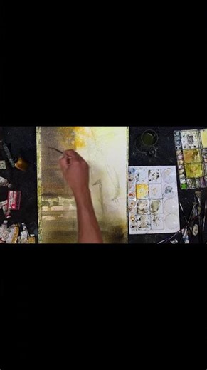 。Fan Brush Watercolor Landscapes。衣昕水彩。Nostalgic Stitch 静谧工作台