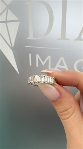 Diamond Images USA on Instagram: "Sheer elegance! Emerald Cut Eternity Bands make an excellent choice as an add on to an existing engagement ring ! IDEAL CUT. G.I.A on larger sizes available!!!"