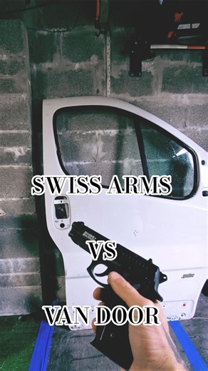 Swiss arms c02 bb gun shoots door #bbgun #shorts