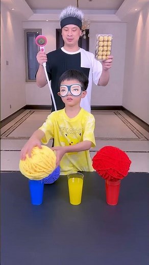Color Matching Challenge, So Exciting While Blindfolded! ! ! # Funnyfamily# Party Games