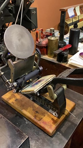 12M views · 153K reactions | We have an important message to share from the Sacramento History Museum. This was typeset in 30 point Caslon and letterpress printed in purple rubber base ink. This was printed using a 3x5 Kelsey Excelsior tabletop printing press. #typography #caslon #oddlysatisfying #purple #sachistorymuseum #museum #printing #letterpress #sacramento | Sacramento History Museum | Facebook