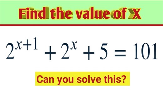 Exponential equation 2^(x 1) 2^x 5 = 101 #math #maths #mathematics #post2025シ #PostViral #viral #post #viralphotochallenge | Sudhir Kumar