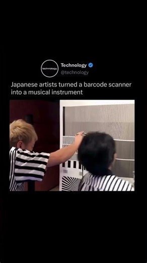 When a Japanese artist turn barcode scanner into music 😅 | #shorts #fyp #viral