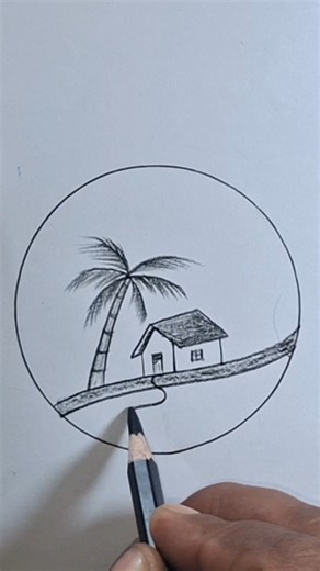 How to Draw Natural Scenary #aatreescienceart #shortvideo