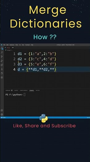 Merge Multiple Dictionaries in Python l #shorts