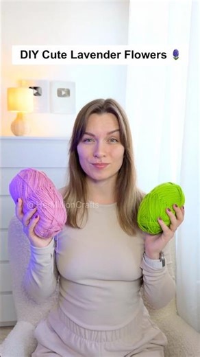 LAST MINUTE Mother’s Day Gift! 💜💚 DIY Yarn Lavender #diy #craft #viral #trending