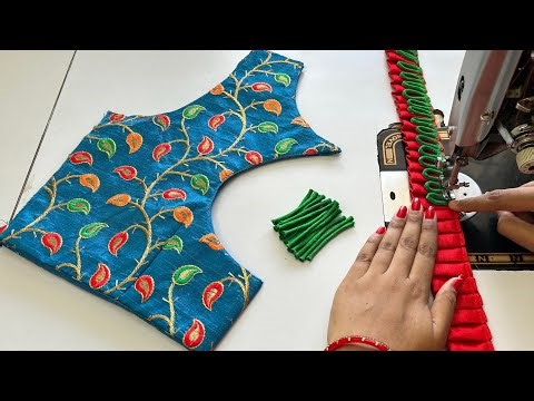 Boat Neck Blouse Design || Cutting And Stitching Back Neck Blouse Designs || Blouse Neck Designs