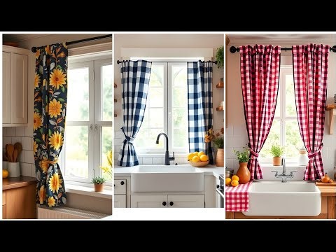How To Create Stunning Kitchen Curtains On A Budget.