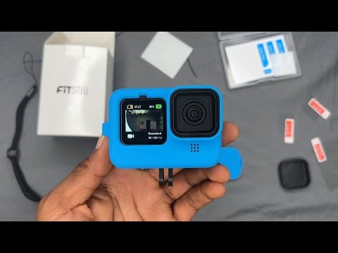 Must Have Accessories - FitStill Blue Silicone Sleeve Case for GoPro Hero 11 /10 /9 Black