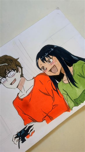 nagatoro and naoto👽 #moonflower #donttoywithmemissnagatoro #anime #new #trending #music #drawing