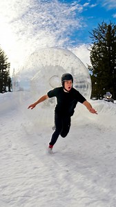 What happens when the zorb starts rolling