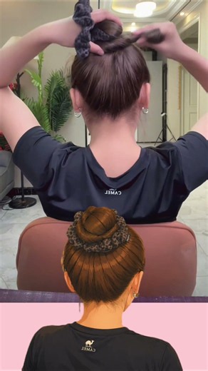 Easy High Bun Hair Tutorial ✨ The Perfect Elegant Bun! #hairstyle #viral