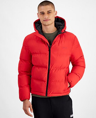 HUGO by Hugo Boss Men's Beazly2436 Slim-Fit Quilted Full-Zip Hooded Puffer Jacket - Macy's