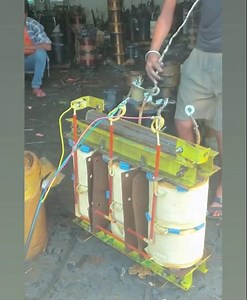High voltage transformer work without protection #electrical #workshop #shorts
