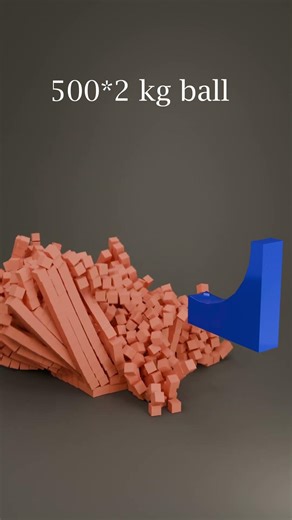 3D ball vs Cube tower: physics rigged body simulation in Blender and 3D animation