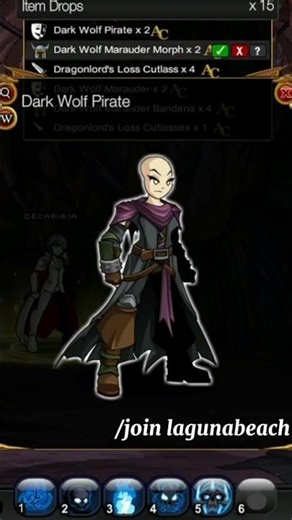 AQW Dark Wolf Pirate Set | Adventure Quest World #adventurequestworlds #aqworlds #aqw